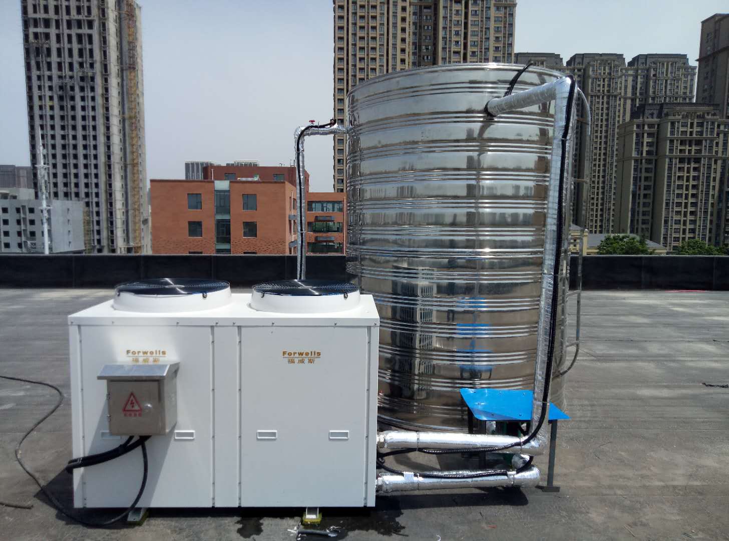 河南學校用空氣能熱水器，四季恒溫